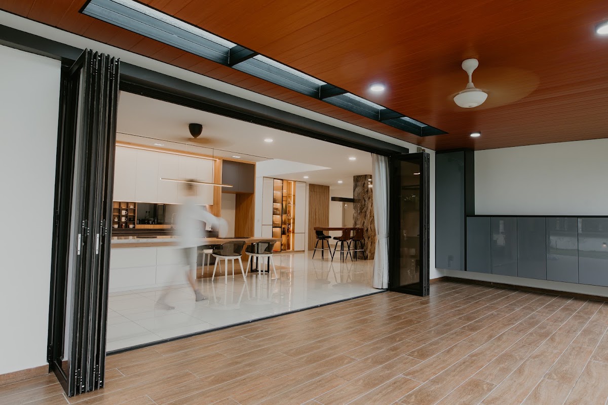 Modern interior with custom furniture